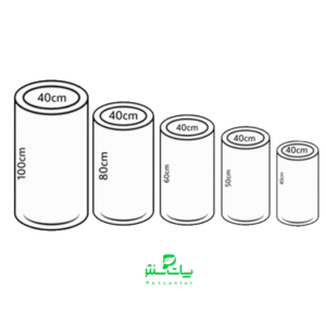گلدان فایبرگلاس استوانه ایی دهانه 40