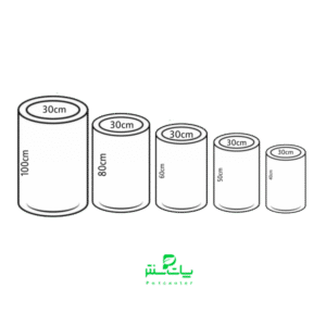 گلدان فایبرگلاس استوانه ایی دهانه 30