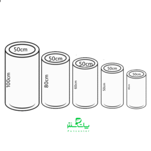 گلدان فایبرگلاس استوانه ایی دهانه 50