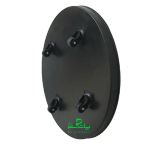 زیرگلدانی چرخدار فلزی گرد ( گالوانیزه )